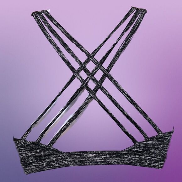 Victoria’s Secret Victoria Sport Heatherd Gray CrossBack Sports Bra Size Small - Picture 5 of 5